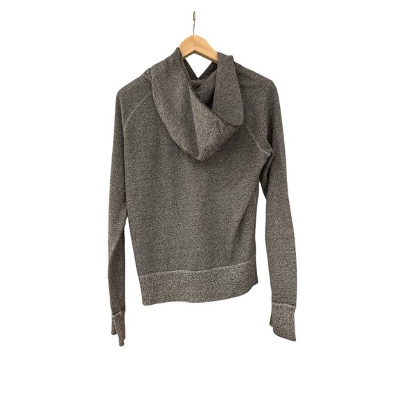 Roots Canada Women’s Heather Gray Hoodie — Quality & Integrity Logo (Size Medium - Picture 3 of 8